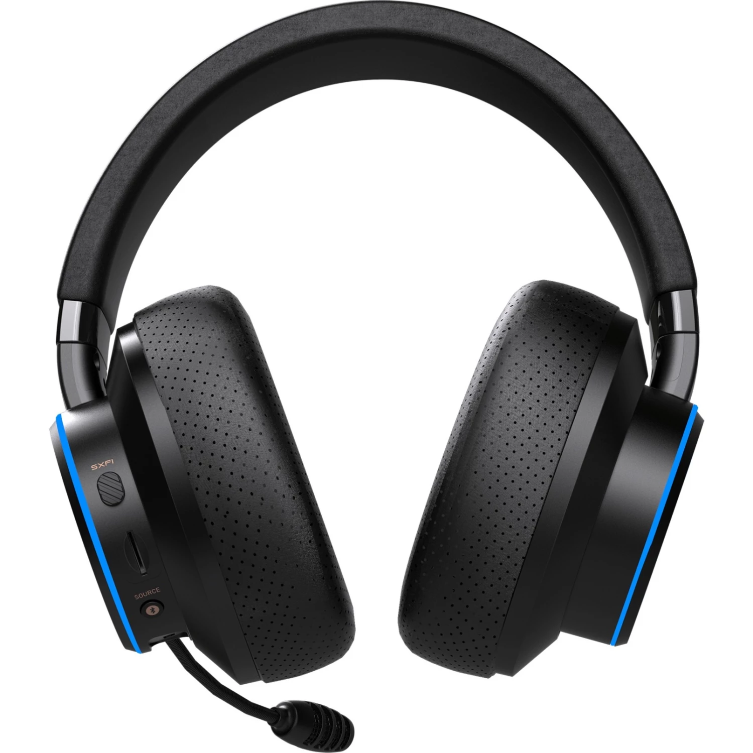 Gaming Headsets Creative SXFI AIR GAMER, Gaming-Headset (schwarz/blau, USB-C, Klinke) – Bild 4
