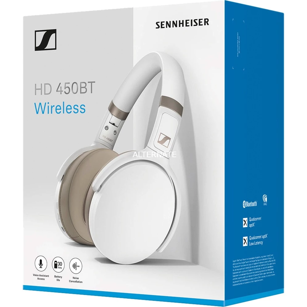 Kopfhörer Sennheiser HD 450BT, Headset (weiß) – Bild 5